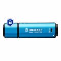 Kingston IronKey 32GB USB-C Vault Privacy 50C AES-256 verschlüsselter - FIPS 197 - 32 GB - USB Typ-C - 3.2 Gen 1 (3.1 Gen 1) - 250 MB/s - Kappe - Schwarz - Blau