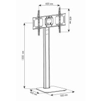 Techly TV LED/LCD Standfuß, Aluminium, 32"-70"