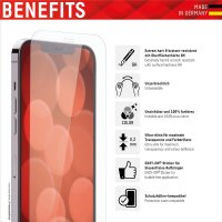 E.V.I. Displex Smart Glass (9H) für Apple iPhone 13/13 Pro/14, Montagesticker, unzerbrechlich, ultra-dünn, unsichtbar, Apple, iPhone 13/ iPhone 13 Pro/ iPhone 14, Trockene Anwendung, Schlagfest, Kratzresistent, Staubresistent, Transparent, 1 Stück(e)