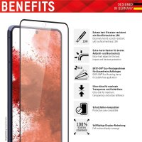 DISPLEX Full Cover Panzerglas (10H) für Samsung Galaxy S21 5G - Eco-Montagerahmen - volle Displayabdeckung - Tempered Glas - kratzer-resistente Schutzfolie - hüllenfreundlich - Samsung - Galaxy S21 - Trockene Anwendung - Schlagfest - Kratzresistent - Stau