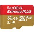 SanDisk Extreme Plus - 32 GB - MicroSDHC - UHS-I - 100 MB/s - 90 MB/s - Schockresistent - Temperaturbeständig - Wasserdicht