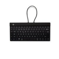 R-Go Tools Ergonomische Tastatur R-Go Split Break mit Pausensoftware, geteilte Tastatur, QWERTY (PT), kabellos, schwarz, Kabellos, Bluetooth, Scherenschalter, QWERTY, Schwarz