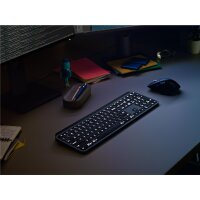 Logitech Mx Keys For Business, Volle Größe (100%), Kabellos, Bluetooth, AZERTY, Graphit
