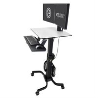 Ergotron WorkFit-C - Dual Sit-Stand - Multimedia-Wagen - Schwarz - Grau - Flachbildschirm - 12,7 kg - 55,9 cm (22") - 75 x 75,100 x 100 mm