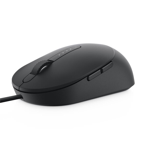 Dell Pro kabelgebundene Maus – MS3220 - schwarz - Beidhändig - Laser - USB Typ-A - 3200 DPI - 2 ms - Schwarz