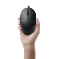 Dell Pro kabelgebundene Maus – MS3220 - schwarz - Beidhändig - Laser - USB Typ-A - 3200 DPI - 2 ms - Schwarz