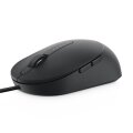 Dell Pro kabelgebundene Maus – MS3220 - schwarz - Beidhändig - Laser - USB Typ-A - 3200 DPI - 2 ms - Schwarz