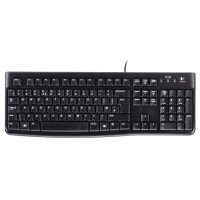 Logitech K120 Corded Keyboard, Kabelgebunden, USB, QWERTZ, Schwarz