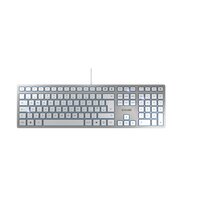 Cherry KC 6000 Slim - Volle Größe (100%) - Kabelgebunden - USB - QWERTY - Silber