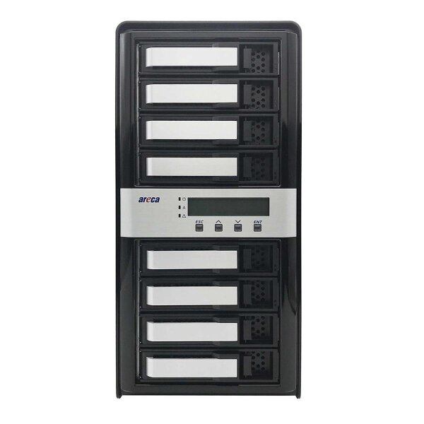 Areca ARC-8050T3U-8, Tower, ROC, Schwarz