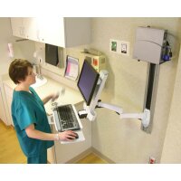 Ergotron 200 Series Combo Arm - 8,2 kg - 61 cm (24") - 75 x 75 mm - 100 x 100 mm - Weiß
