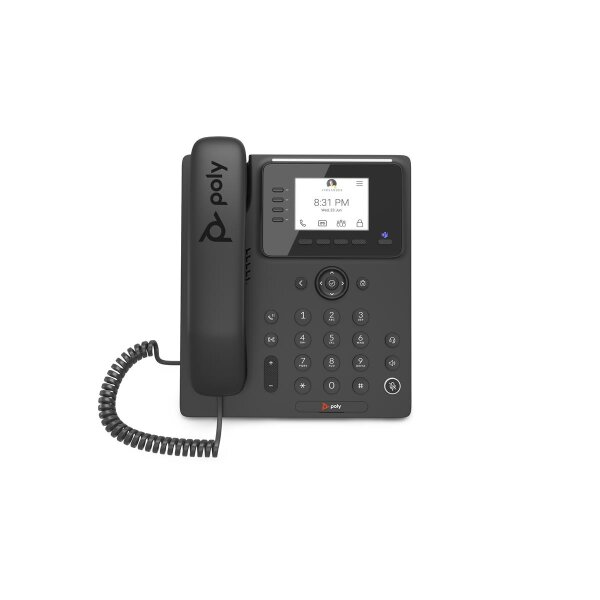 Poly CCX 350 Business-Medientelefon für Microsoft Teams und PoE-fähig - IP-Telefon - Schwarz - Kabelgebundenes Mobilteil - LCD - 7,11 cm (2.8") - 640 x 480 Pixel