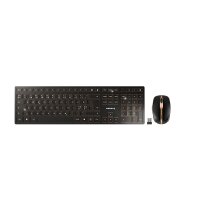 Cherry DW 9100 SLIM, Kabellos, RF Wireless + Bluetooth, Schwarz, Maus enthalten