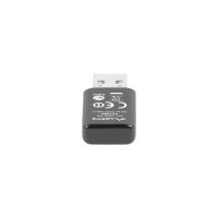 Lanberg NC-1200-WI, Kabellos, USB, WLAN, 5000 Mbit/s, Schwarz
