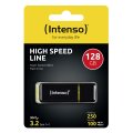 Intenso High Speed Line, 128 GB, USB Typ-A, 3.2 Gen 1 (3.1 Gen 1), 250 MB/s, Kappe, Schwarz, Gelb