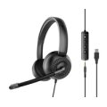 SPEEDLINK Office Headset METIS USB Stereo schwarz retail - Headset - Lautstärkeregler