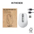 Logitech MX Anywhere 3S for Business - rechts - Laser - RF Wireless + Bluetooth - 8000 DPI - Weiß