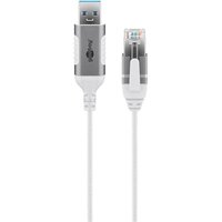 Goobay Ethernet-Kabel USB-A 3.0 auf RJ45 Slim 1 m - verbindet Router Modem oder