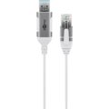 Goobay 74377 USB 3.0 type A RJ45 1 m Weiß - Modem - 1.000 Mbps