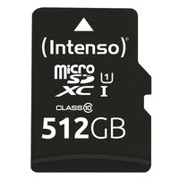 Intenso microSD 512GB UHS-I Perf CL10| Performance, 512 GB, MicroSD, Klasse 10, UHS-I, Class 1 (U1), Schockresistent, Temperaturbeständig, Wasserdicht, Röntgensicher