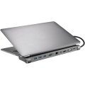 SANDBERG USB-C 10-in-1 Docking Station, Kabelgebunden, USB 3.2 Gen 1 (3.1 Gen 1) Type-C, 100 W, 10,100,1000 Mbit/s, Aluminium, MMC, MicroSD (TransFlash), SD, SDHC, SDXC