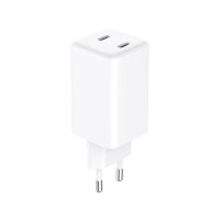 SANDBERG AC Charger Dual USB-C PD65W EU, Drinnen, AC, 20 V, 3,25 A, Weiß