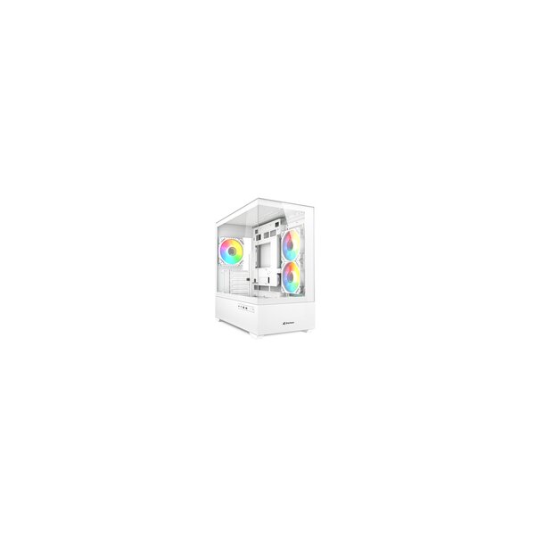 Sharkoon MK6 RGB weiß Tempered Glass x 2 - Midi/Minitower - ATX