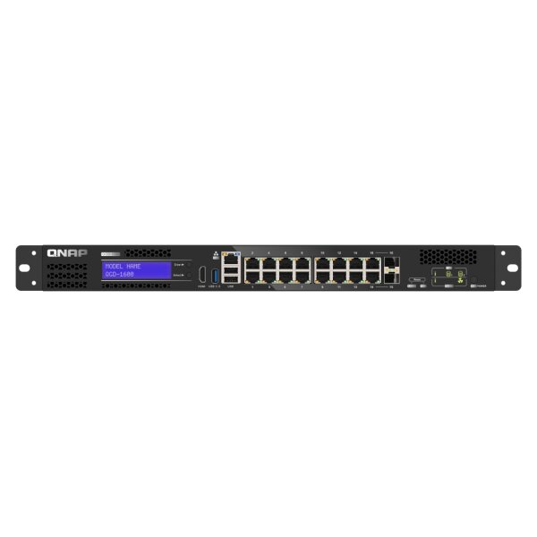 QNAP QGD-1600 - Managed - Gigabit Ethernet (10/100/1000) - Vollduplex - Rack-Einbau - 1U