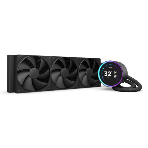 NZXT Kraken Elite 360 - Prozessor-Fluessigkeitskühlsystem - mit LCD-Display - 30 dB - AMD Sockel AM4 (Ryzen)