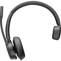 Poly Voyager 4310-M UC Headset + USB-A-an-USB-C-Kabel + BT700 Dongle - Kabellos - Büro/Callcenter - 20 - 20000 Hz - Kopfhörer - Schwarz