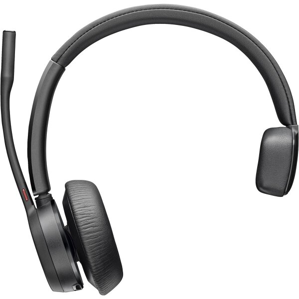Poly Voyager 4310-M UC Headset + USB-A-an-USB-C-Kabel + BT700 Dongle - Kabellos - Büro/Callcenter - 20 - 20000 Hz - Kopfhörer - Schwarz