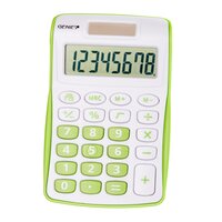 Genie 120 G - Tasche - Display-Rechner - 8 Ziffern - 1 Zeilen - Batterie/Solar - Grün - Weiß