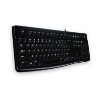 Logitech Keyboard K120 for Business, Volle Größe (100%), Kabelgebunden, USB, QWERTY, Schwarz