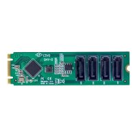 StarTech.com 4-Port M.2 NVMe zu SATA Adapterkarte, M.2 PCIe 3.0 auf 4x SATA HDD/SSD Adapter, ASM1064 Chipset, M2 auf SATA für Windows/macOS/Linux, M.2, SATA, PCI 3.0, Grün, Leistung, 68555579 h