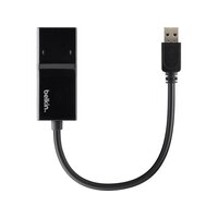 Belkin USB 3.0 / Gigabit Ethernet - Kabelgebunden - USB - Ethernet - Schwarz