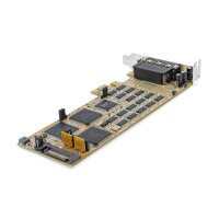 StarTech.com PCI Express Serielle Karte - 16 DB9 RS232 Ports - Niedrig + Vollprofil - Serieller Adapter mit mehreren Ports - PCIe Serielle Karte, PCIe, Seriell, Niedriges Profil, PCIe 1.1, RS-232, Gelb
