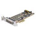 StarTech.com PCI Express Serielle Karte - 16 DB9 RS232 Ports - Niedrig + Vollprofil - Serieller Adapter mit mehreren Ports - PCIe Serielle Karte - PCIe - Seriell - Niedriges Profil - PCIe 1.1 - RS-232 - Gelb