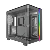 MONTECH KING 95, Midi Tower, PC, Schwarz, ATX, micro ATX, Mini-ITX, Metall, Kunststoff, Gehärtetes Glas, Gaming