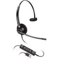 HP POLY EncorePro 515 Monaural Headset mit USB-A, Kabelgebunden, Büro/Callcenter, 52 g, Kopfhörer, Schwarz