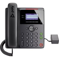 HP POLY Edge B20 IP Telefon und PoE-fähig, IP-Telefon, Schwarz, Kabelgebundenes Mobilteil, Tisch/Wand, 2 Zeilen, LCD