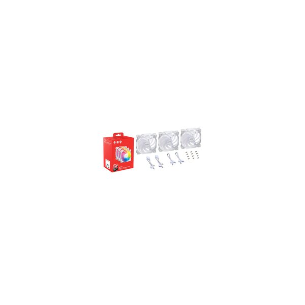 XPG Lüfter Vento 120 120mm ARGB PWM Fan 3er weiß retail - 1.850 rpm