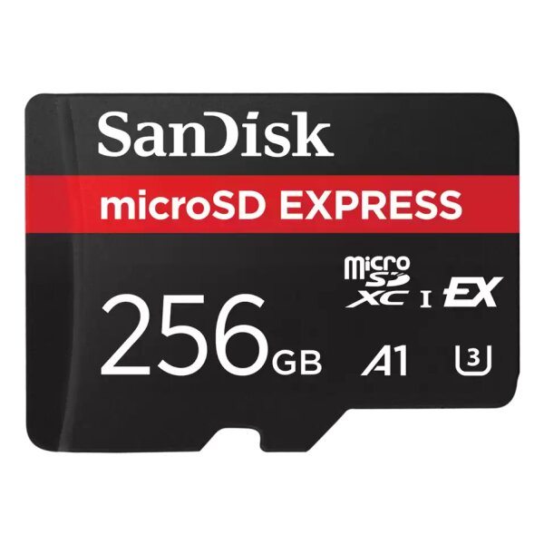 SanDisk Express, 256 GB, MicroSDXC, UHS-I, 880 MB/s, 650 MB/s, Class 3 (U3)