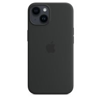 Apple iPhone 14 Silikon Case mit MagSafe - Mitternacht, Cover, Apple, iPhone 14, 15,5 cm (6.1"), Schwarz