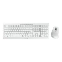 Cherry STREAM DESKTOP COMFORT, Kabellos, RF Wireless, Scherenschalter, QWERTZ, Weiß, Maus enthalten