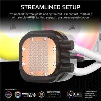 Corsair Nautilus 240 RS ARGB - Prozessor-Fluessigkeitskühlsystem - mm - CPU-Kühler - 34 dB