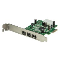 StarTech.com 3 Port 800+400 FireWire PCI Express Schnittstellen Combo Karte, PCIe, Firewire 800 / 400, PCIe 1.1, Grün, 149905 h, Texas Instruments - XIO2213B