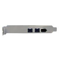 StarTech.com 3 Port 800+400 FireWire PCI Express Schnittstellen Combo Karte, PCIe, Firewire 800 / 400, PCIe 1.1, Grün, 149905 h, Texas Instruments - XIO2213B