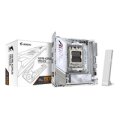 Gigabyte X870I AORUS PRO ICE Mainboard - Unterstützt AMD Ryzen 9000er-Serie CPUs, 8+2+1 Phasen VRM, bis zu 8400 MHz DDR5 (OC), 1xPCIe 5.0 M.2+ 1xPCIe 4.0 M.2, WI-FI 7, 2,5 GbE LAN, USB 4, AMD, Sockel AM5, AMD Ryzen 7000 Series, AMD Ryzen 8000 Series, AMD