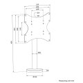 Neomounts TV Desk Mount grommet