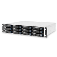 AIC 2U 12x 3.5" hot-swap bays JBOD with dual SAS 24G expander controller - 3,5" - Serial Attached SCSI (SAS)